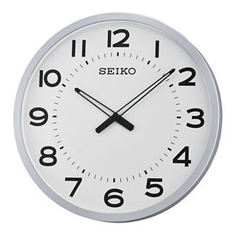 Seiko 20" Ultra-Modern Silver-Tone Wall Clock