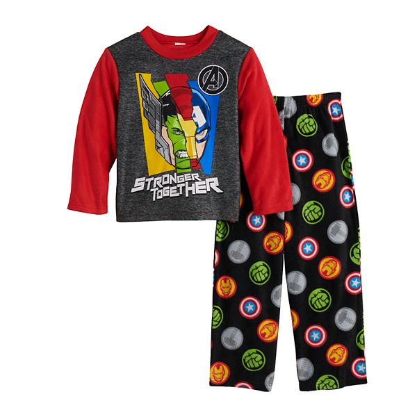 Boy's Super Hero Avengers New $36 Age of Ultron Fleece Pajama Set 6 8 or 10 