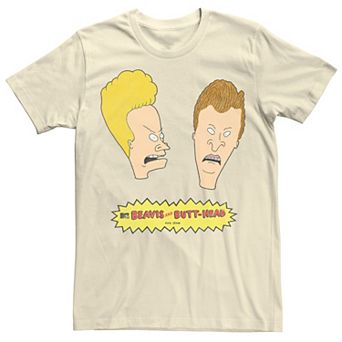Men's Beavis And Butthead Large Faces Portrait Tee
