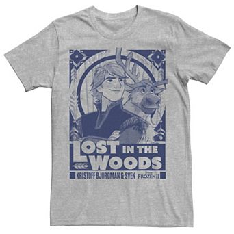 Disney's Frozen 2 Kristoff & Sven Lost In The Woods Poster Men's Tee
