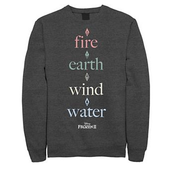 Men's Disney Frozen 2 Element Simple Text Stack Sweatshirt
