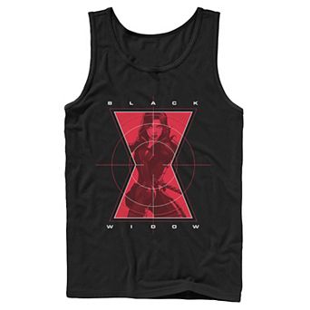 Men's Marvel Black Widow Target Practice Tank Top