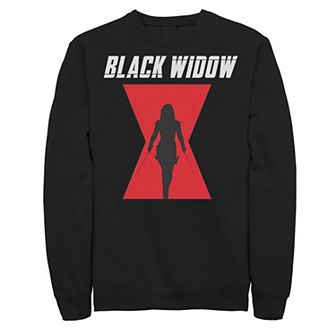 Men's Marvel Black Widow Logo Silhouette Sweatshirt