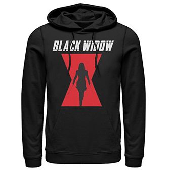 Men's Marvel Black Widow Logo Silhouette Hoodie