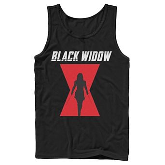 Men's Marvel Black Widow Logo Silhouette Tank Top