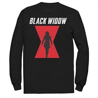 Men's Marvel Black Widow Logo Silhouette Tee