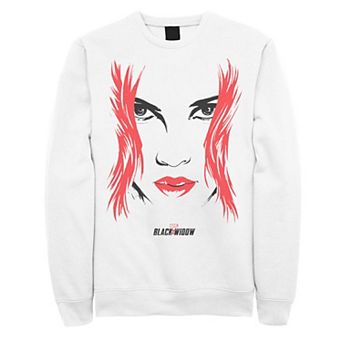 Men's Marvel Black Widow Big Face Sweatshirt