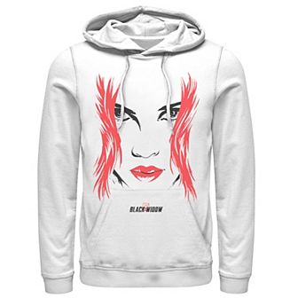 Men's Marvel Black Widow Big Face Hoodie