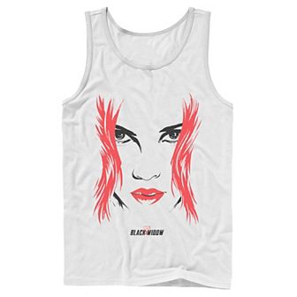 Men's Marvel Black Widow Big Face Tank Top