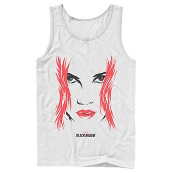 Men's Marvel Black Widow Big Face Tank Top