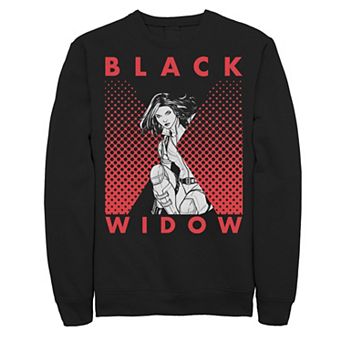 Men's Marvel Black Widow Halftone Sweatshirt
