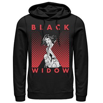 Men's Marvel Black Widow Halftone Hoodie