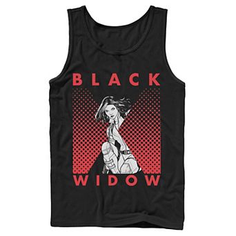 Men's Marvel Black Widow Halftone Tank Top