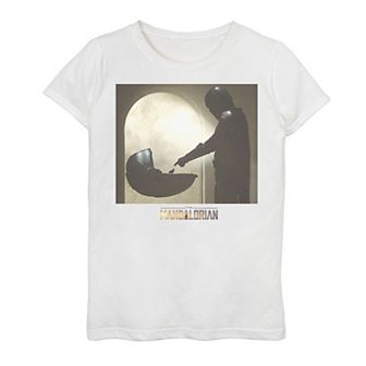 Girls 7-16 Star Wars The Mandalorian The Child aka Baby Yoda Scene Logo Graphic Tee