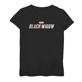 Girls 7-16 Marvel Black Widow Official Movie Logo Graphic Tee