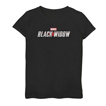 Girls 7-16 Marvel Black Widow Official Movie Logo Graphic Tee