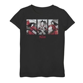 Disney's Mulan Girls 7-16 Live Action Watercolor Panels Graphic Tee
