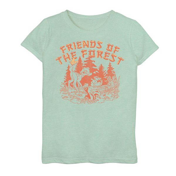 Girls 7-16 Disney Bambi Group Shot Friends Of The Forest Graphic Tee