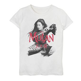 Disney's Mulan Girls 7-16 Live Action Mulan Action Pose Logo Graphic Tee