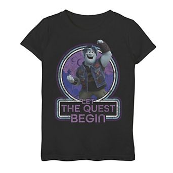 Disney / Pixar's Onward Barley Girls 7-16 Let The Quest Begin Portrait Graphic Tee