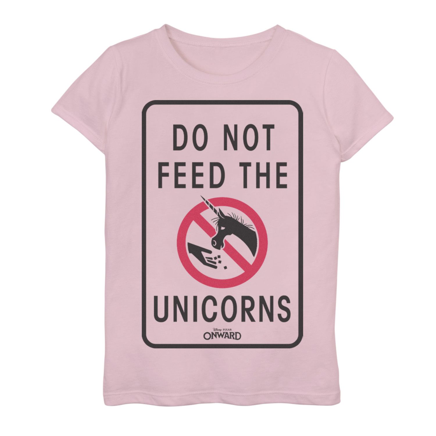 Image for Disney / Pixar Onward Girls 7-16 Do Not Feed The Unicorns Sign Graphic Tee at Kohl's.