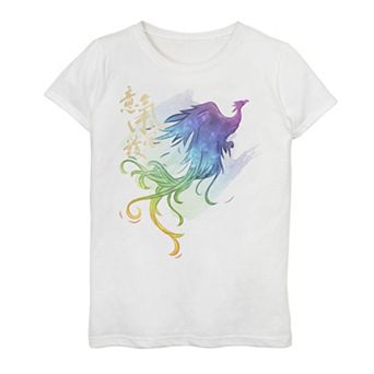 Disney's Mulan Girls 7-16 Live Action Phoenix Watercolor Graphic Tee