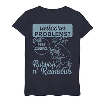 Disney / Pixar's Onward Girls 7-16 Unicorn Problems Call Pest Control Graphic Tee