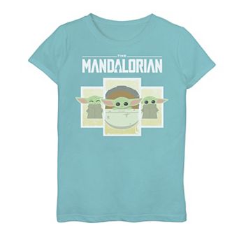 Girls 7-16 Star Wars The Mandalorian The Child aka Baby Yoda Cartoon Panels Graphic Tee