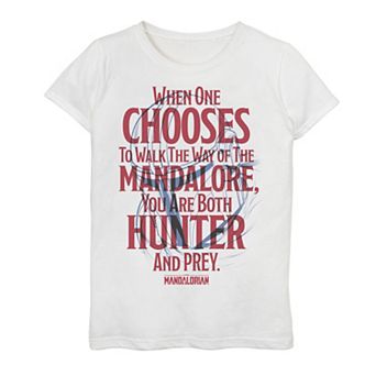 Girls 7-16 Star Wars The Mandalorian You Are Both Hunter And Prey Graphic Tee
