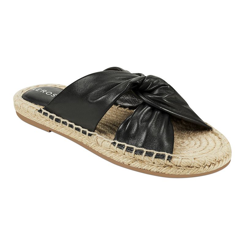 Aerosoles Paramus Womens Leather Slide Sandals, Size: 8, Black
