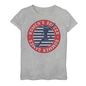 Girls 7-16 Fifth Sun Soccer Badge Graphic Tee