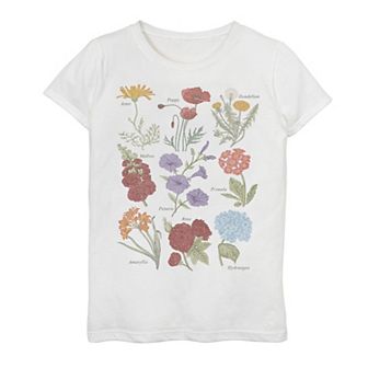 Girls 7-16 Fifth Sun Botanical Grid Graphic Tee