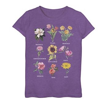 Girls 7-16 Fifth Sun Botanic Flower Chart Graphic Tee