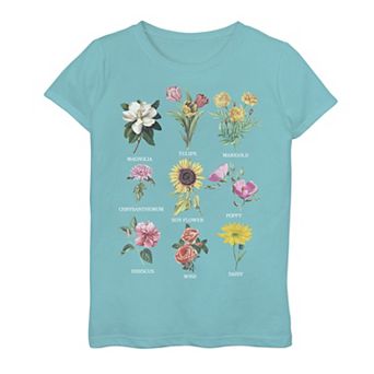 Girls 7-16 Fifth Sun Botanic Flower Chart Graphic Tee