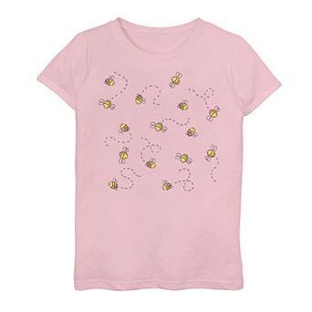 Girls 7-16 Buzzing Bees Group Shot Portrait Tee