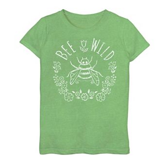 Girls 7-16 Bee Wild Floral Frame Sketch Tee