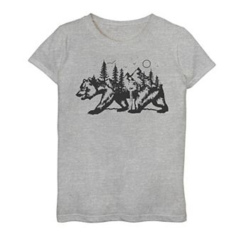 Girls 7-16 Fifth Sun California Bear Forest List Tee