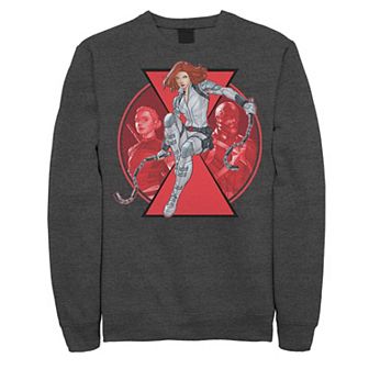 Men's Marvel Black Widow Team Animated Collage Sweatshirt