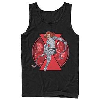 Men's Marvel Black Widow Team Animated Collage Tank Top