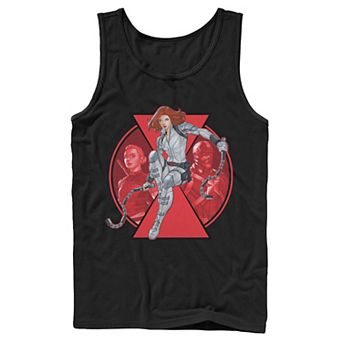 Men's Marvel Black Widow Team Animated Collage Tank Top
