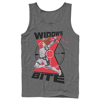 Men's Marvel Black Widow Animated Action Pose Tank Top