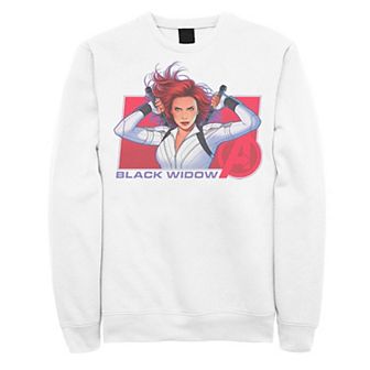 Men's Marvel Black Widow Animated Avengers Logo Sweatshirt