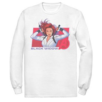 Men's Marvel Black Widow Animated Avengers Logo Tee