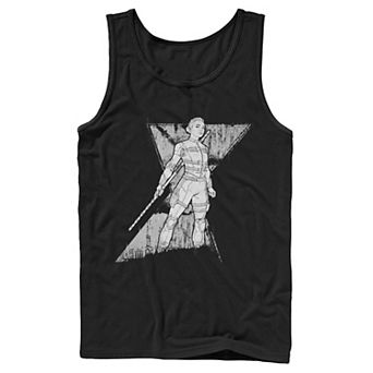 Men's Marvel Black Widow Yelena Sketch Logo Tank Top