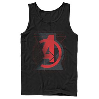 Men's Marvel Black Widow Avengers Logo Fill Tank Top