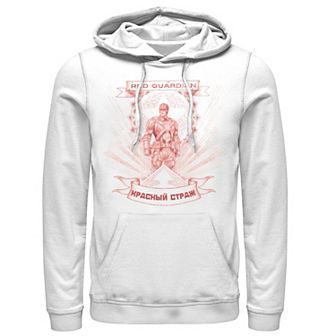 Men's Marvel Black Widow Red Guardian Red Hue Portrait Hoodie