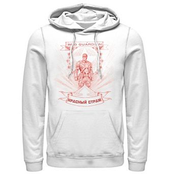 Men's Marvel Black Widow Red Guardian Red Hue Portrait Hoodie