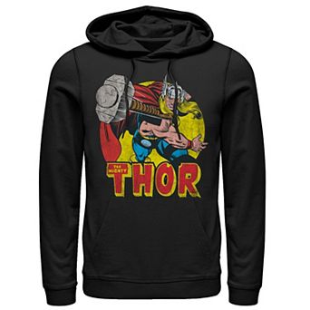 Men's Marvel Mighty Thor Hammer Throw Vintage Hoodie