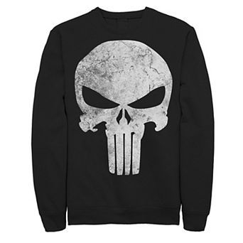 Men's Marvel Punisher Skull Symbol Distressed Sweatshirt
