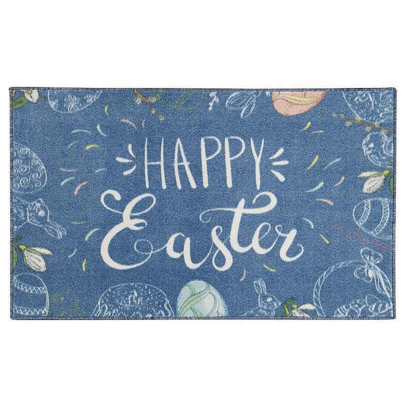 Mohawk Home Prismatic Happy Easter Accent Rug, Blue, 2.5X4 Ft